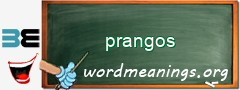 WordMeaning blackboard for prangos
